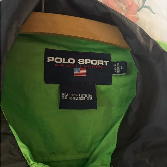 Vintage Polo Sport Green Windbreaker Jacket - Picture 5 of 10